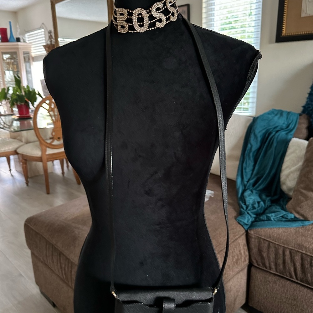 KATE SPADE CROSSBODY Black w/ gold hardware